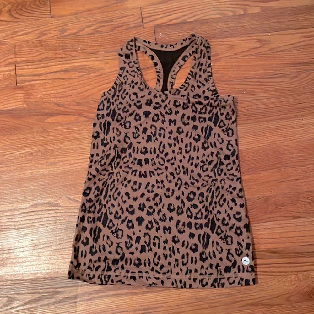 X by Gottex Leopard print sports tank topXS